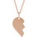 Engravable Broken Heart Necklace or Pendant