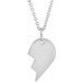 Engravable Broken Heart Necklace or Pendant