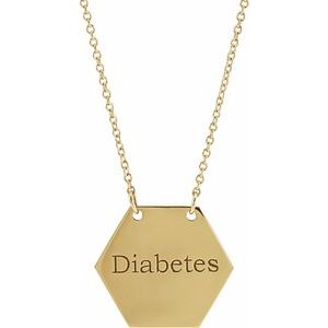 Engravable Medical Identification Necklace