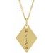 Engravable Diamond-Shaped Necklace or Pendant