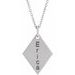 Engravable Diamond-Shaped Necklace or Pendant