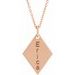 Engravable Diamond-Shaped Necklace or Pendant