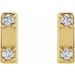 Two-Stone Bar Earrings