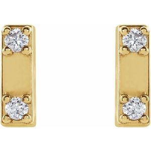 Two-Stone Bar Earrings