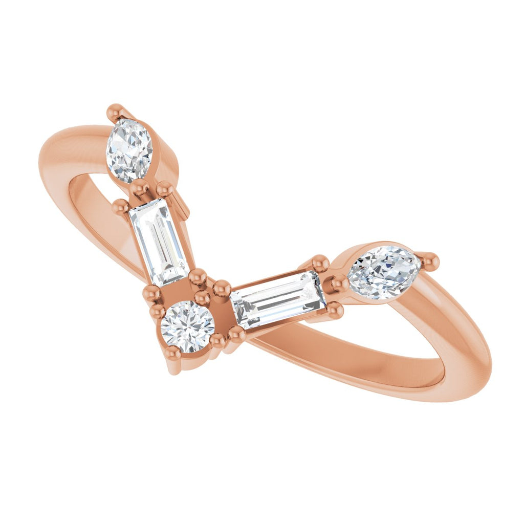 Accented V Ring