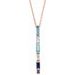 Baguette Bar Necklace or Slide Pendant