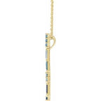 Baguette Bar Necklace or Slide Pendant