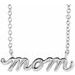 Petite Mom Script Necklace or Center