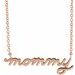 Petite Mommy Script Necklace or Center