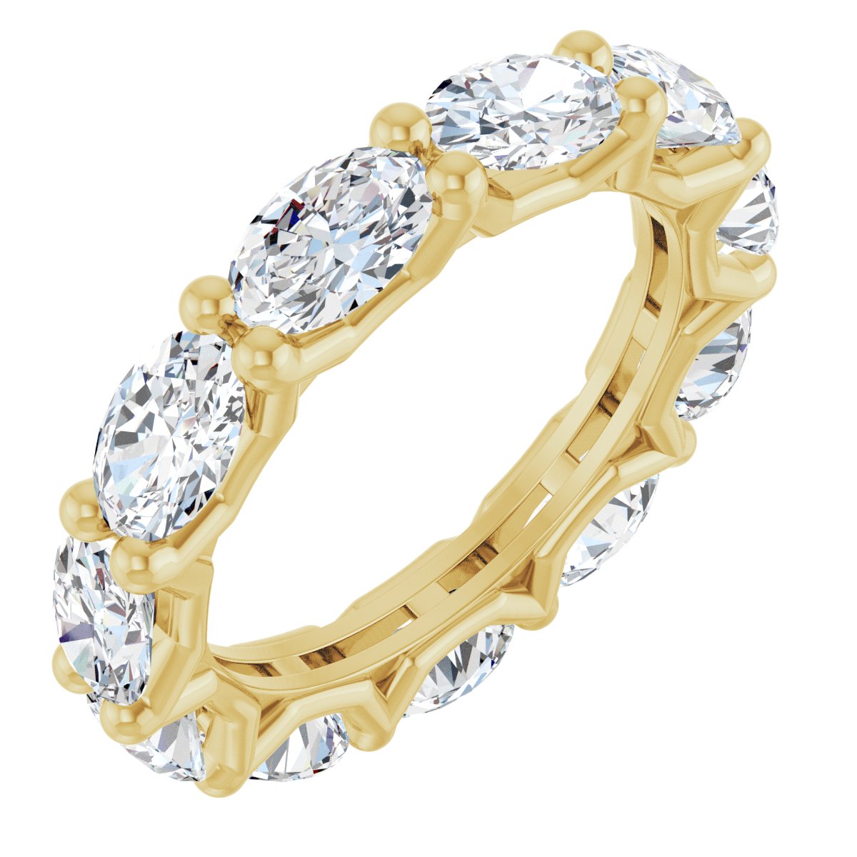 Shared-Prong Eternity Band