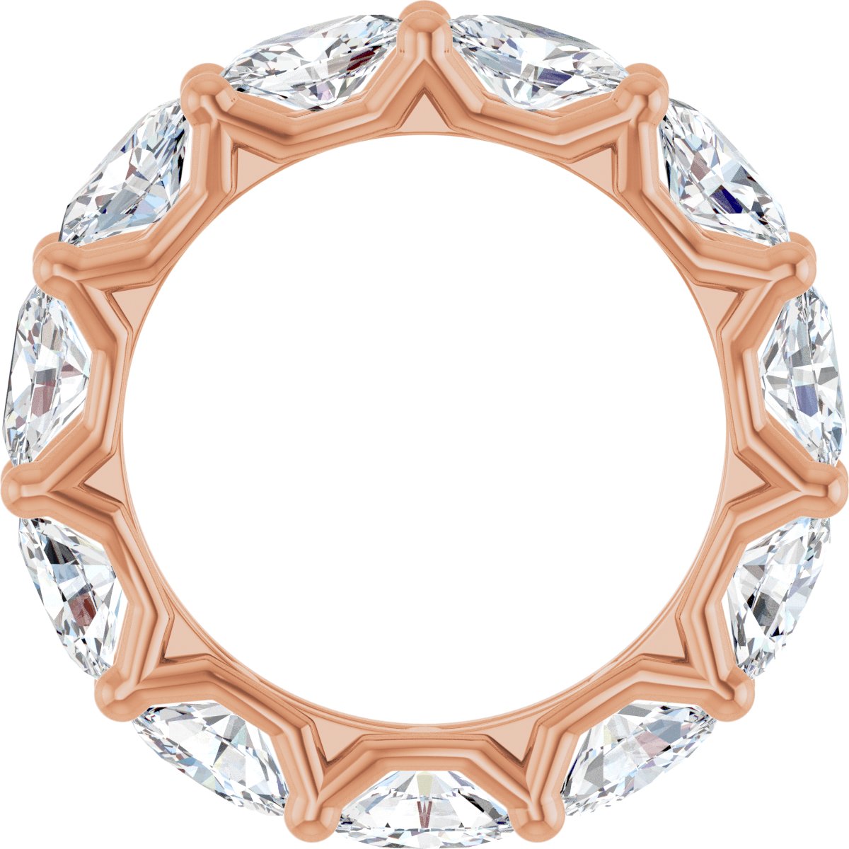 Shared-Prong Eternity Band