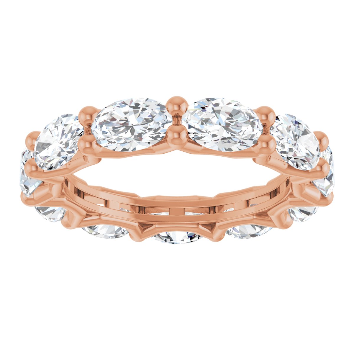 Shared-Prong Eternity Band