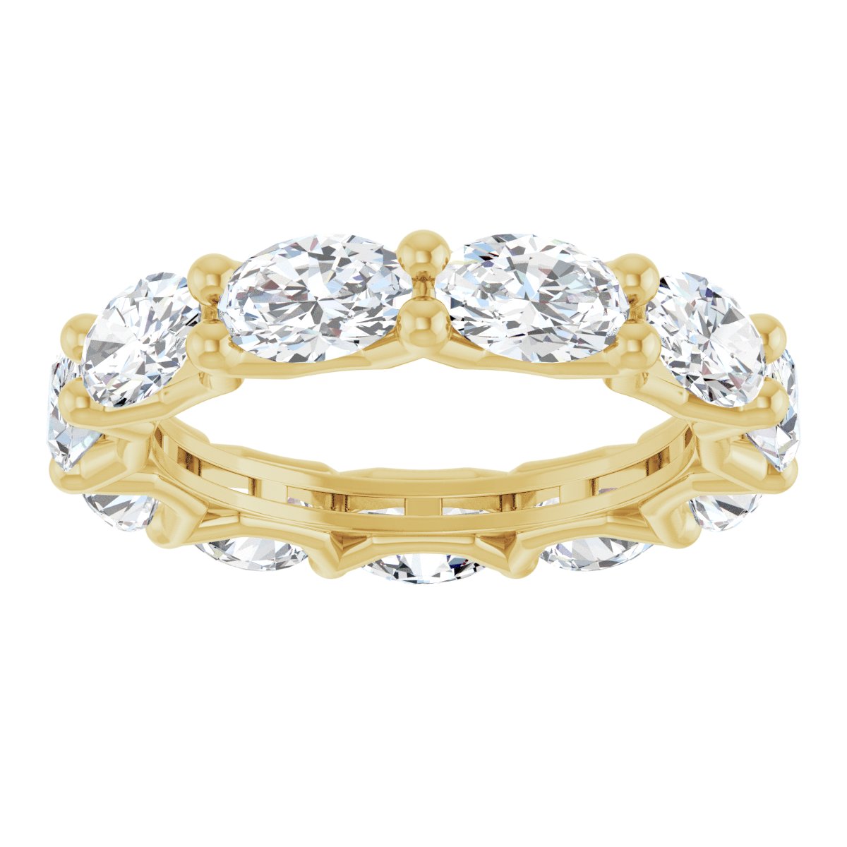 Shared-Prong Eternity Band