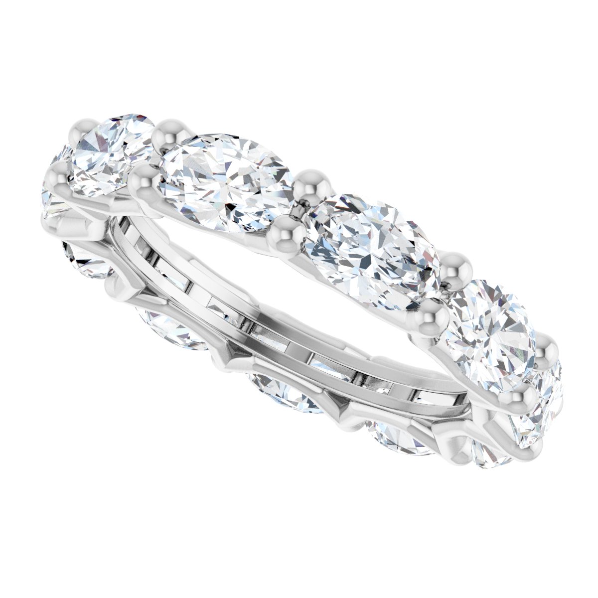 Shared-Prong Eternity Band