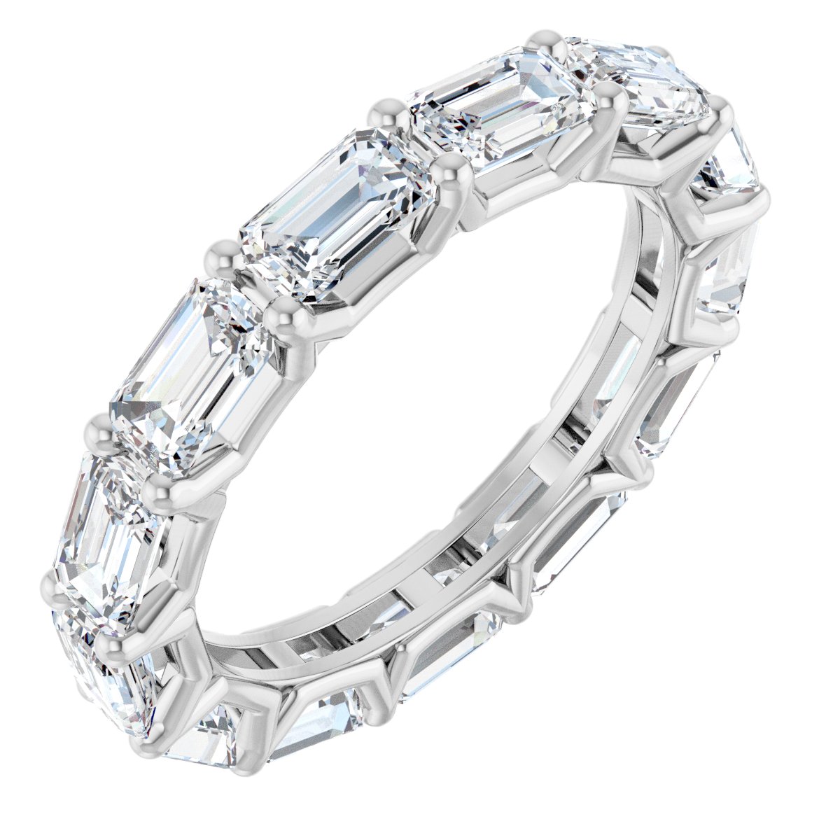 Shared-Prong Eternity Band