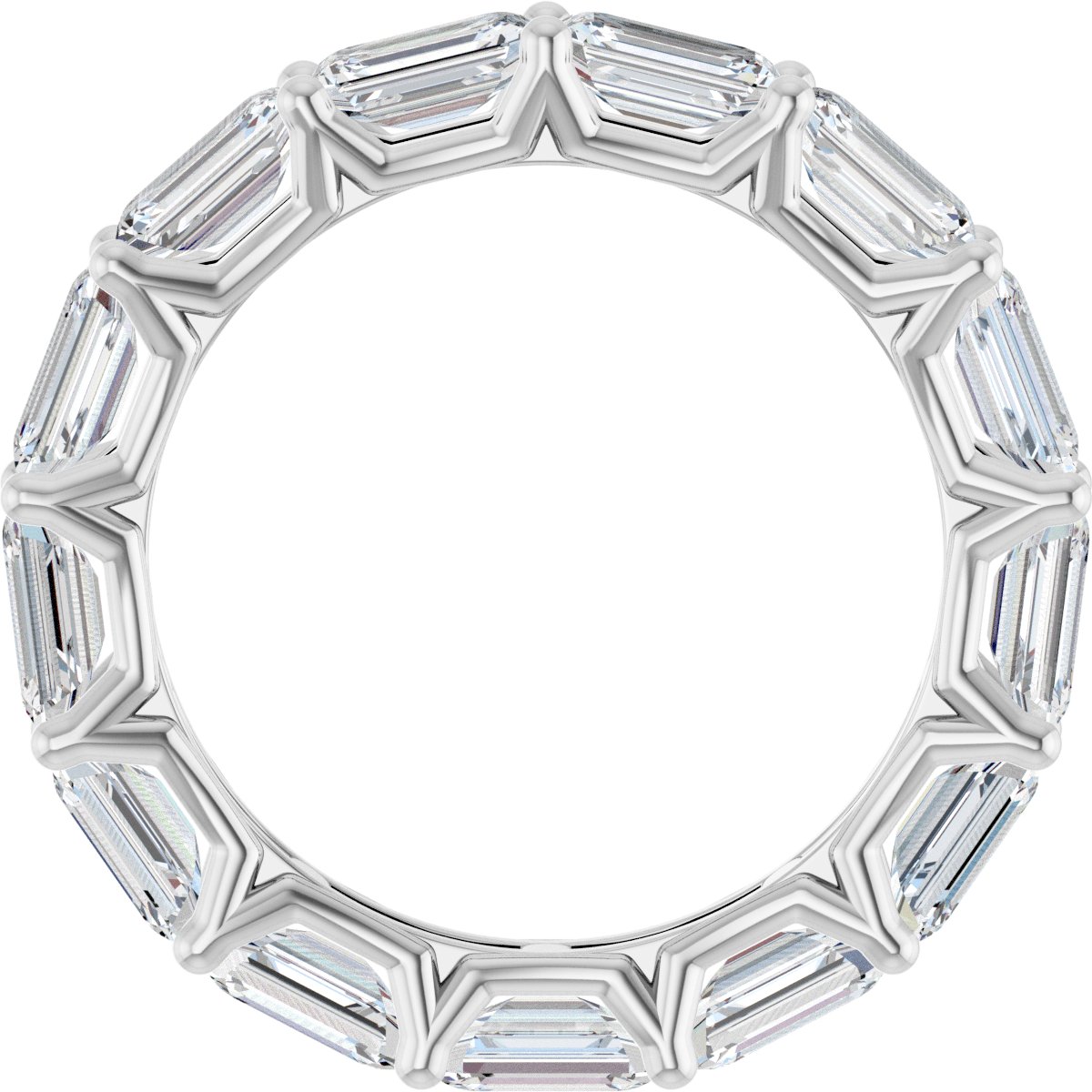 Shared-Prong Eternity Band