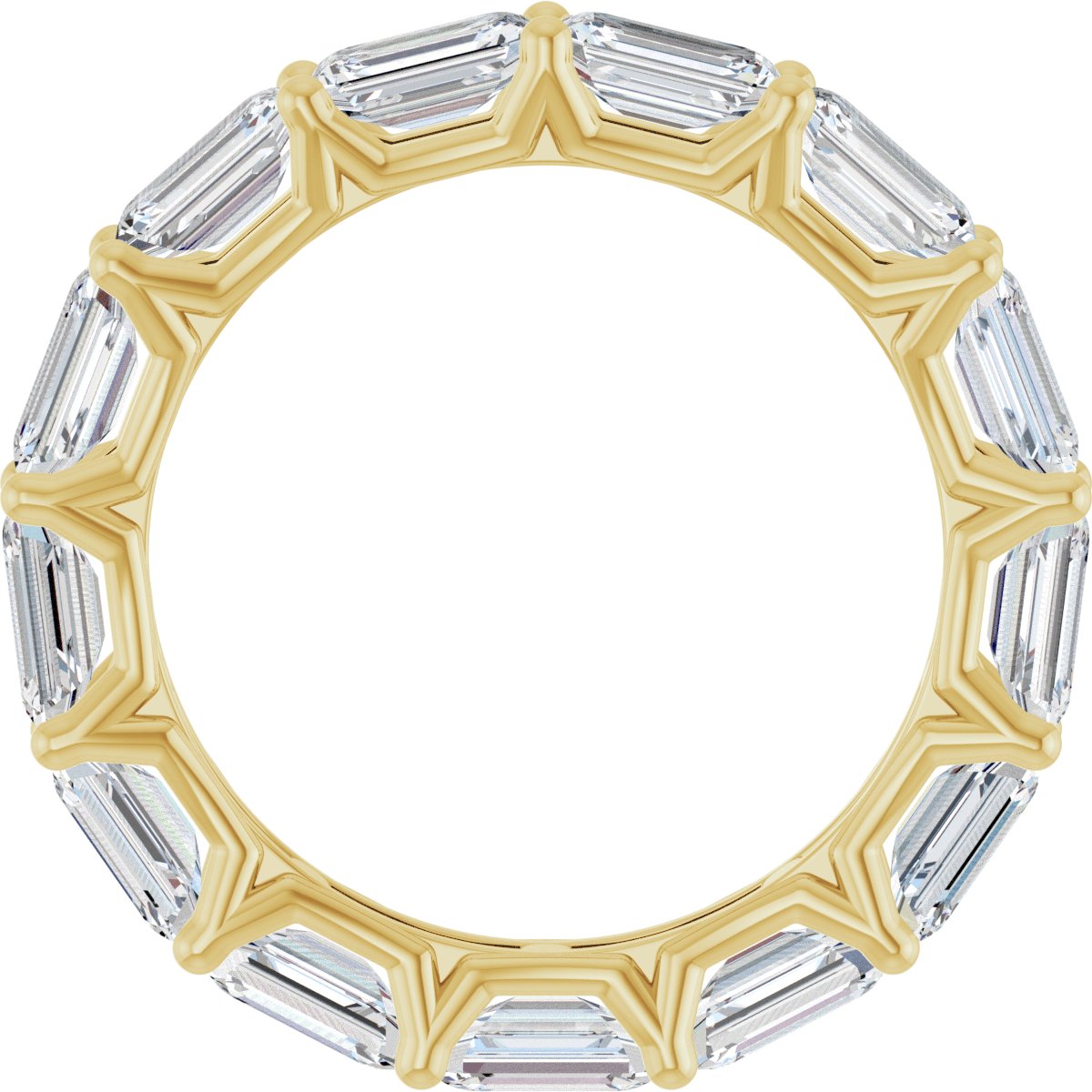 Shared-Prong Eternity Band
