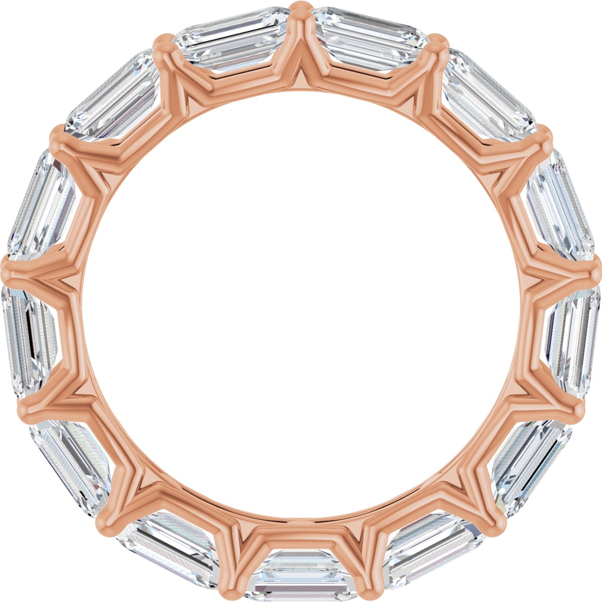 Shared-Prong Eternity Band