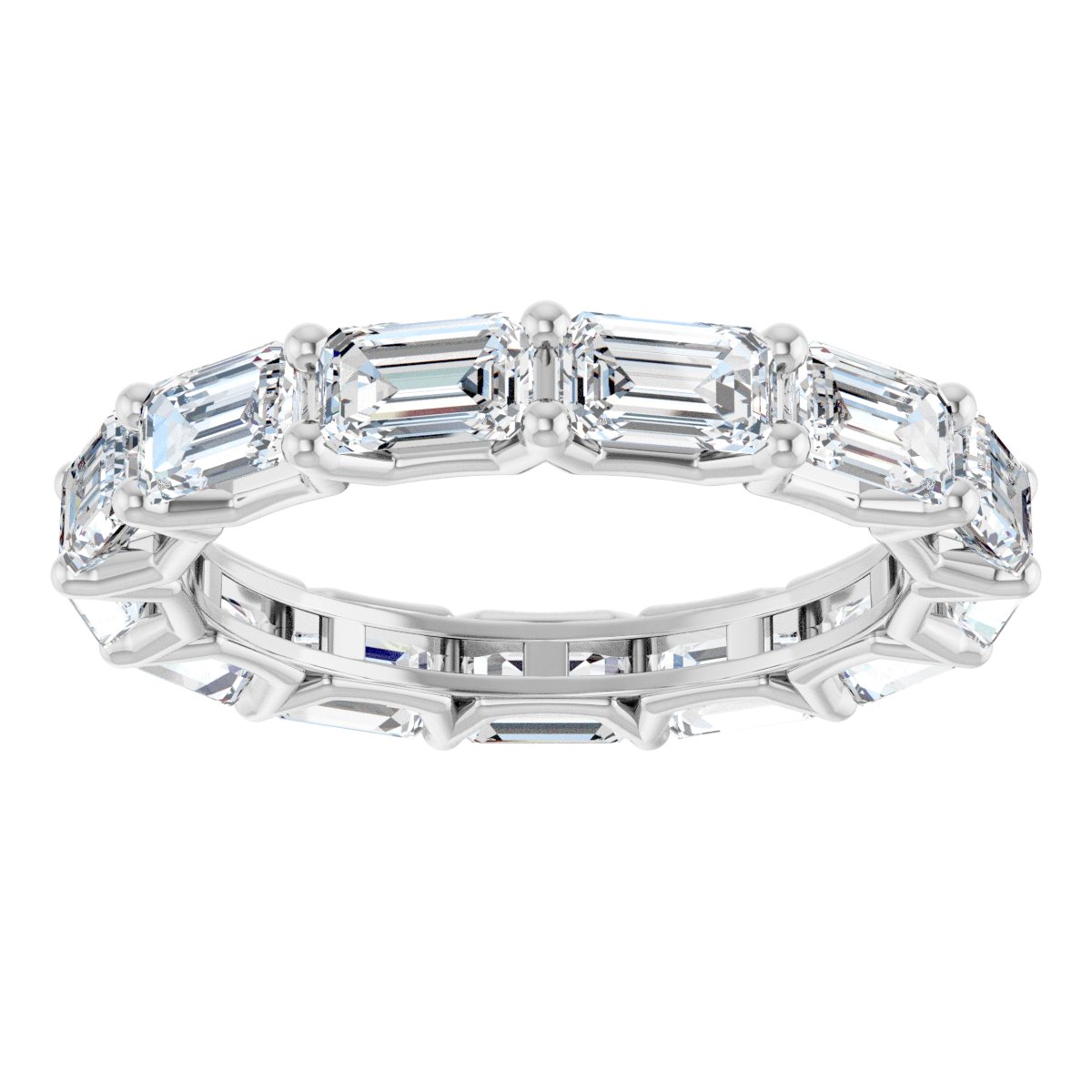 Shared-Prong Eternity Band
