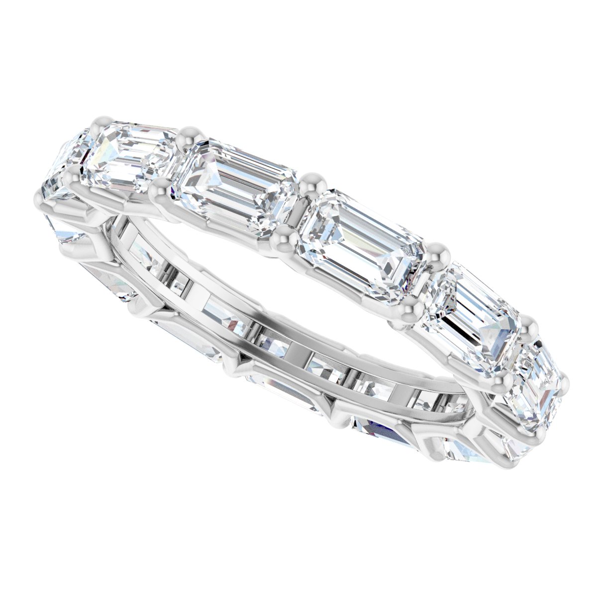 Shared-Prong Eternity Band