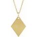 Engravable Diamond-Shaped Necklace or Pendant
