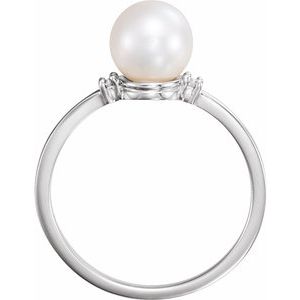 Accented Pearl Ring