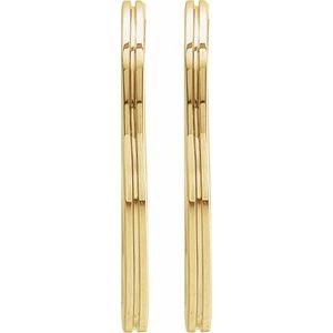 Grooved Huggie Hoop Earrings
