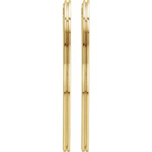 Grooved Huggie Hoop Earrings