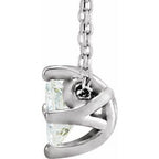 Solitaire Necklace or Slide Pendant