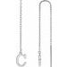 Single Initial Chain Earrings