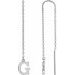 Single Initial Chain Earrings
