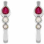 Bezel-Set Hoop Earrings