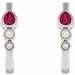 Bezel-Set Hoop Earrings