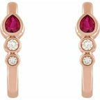 Bezel-Set Hoop Earrings