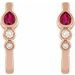 Bezel-Set Hoop Earrings