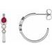 Bezel-Set Hoop Earrings