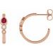 Bezel-Set Hoop Earrings