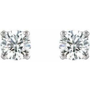 Round 4-Prong Stud Earrings