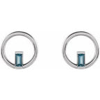 Baguette Circle Earrings