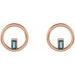 Baguette Circle Earrings
