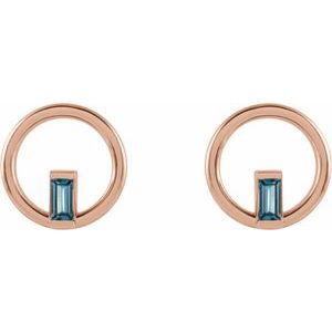 Baguette Circle Earrings