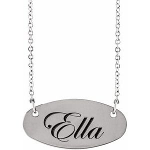Engravable Oval Necklace