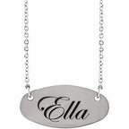 Engravable Oval Necklace