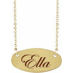 Engravable Oval Necklace
