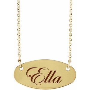 Engravable Oval Necklace