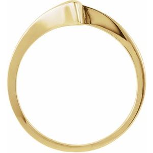 Solitaire Bypass Engagement Ring or Band