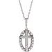 Halo-Style Cross Necklace or Pendant