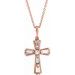 Accented Baguette Cross Necklace or Pendant