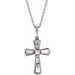 Accented Baguette Cross Necklace or Pendant