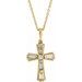 Accented Baguette Cross Necklace or Pendant